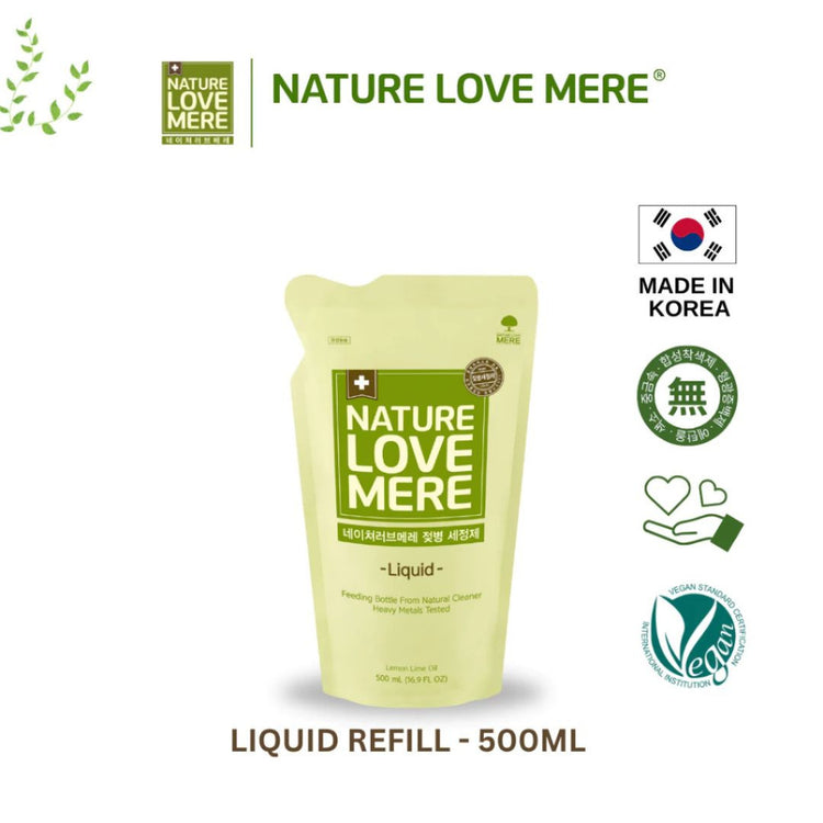 NATURE LOVE MERE Baby Feeding Bottle Cleanser (Bubble / Liquid) | Safe for wash fruits/vegetables