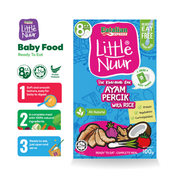 Eatalian Express Little Nuur Baby Food Stage 2 (8m+) | Makanan Bayi Bertekstur Lembut