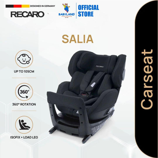 Recaro Salia Newborn 360 Rotation Isofix Car Seat - Prime Mat Black (0-18kg | Newborn -105cm | ECE R129)