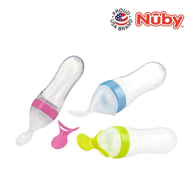 Nuby Garden Fresh Silicone Squeeze Feeder With 2 Spoons 4m+