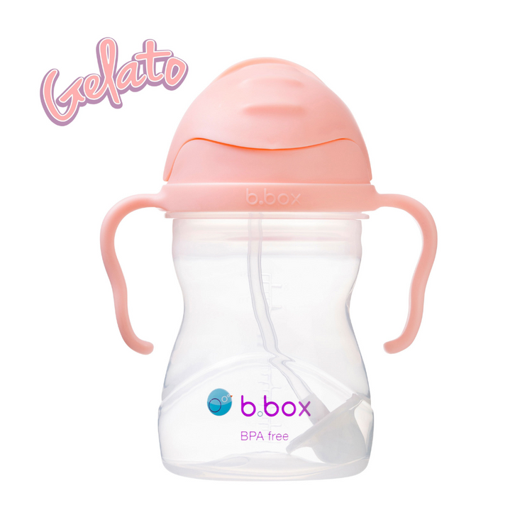 B.Box Baby Sippy Straw Cup 240ml With 360 Degree Weighted Straw (6m+) / Replacement Straw Set