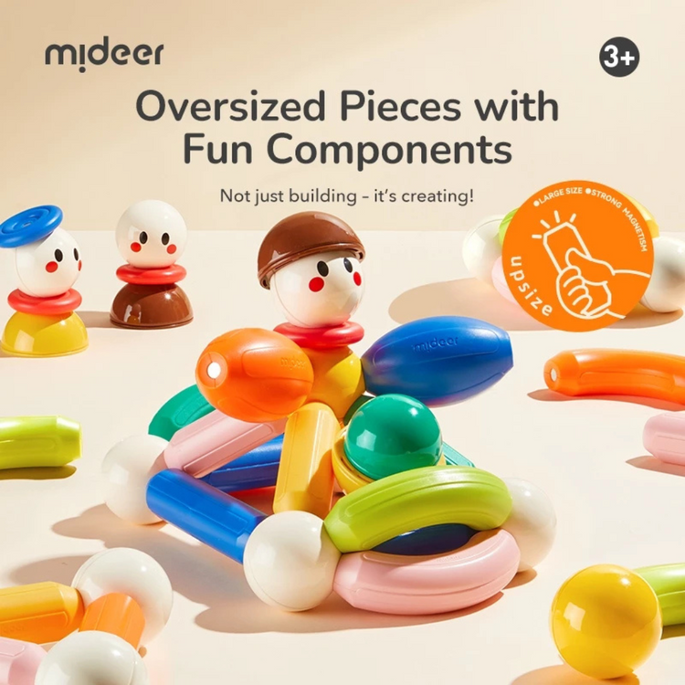 Mideer Growth Plus Magnetic Building Sticks 32pcs