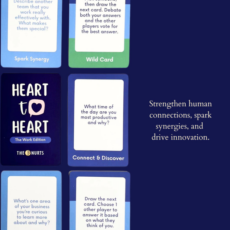 The Nurts Heart-To-Heart The Work Edition Cards | Cards for Team Building | Suitable for Working Professionals |Ice Breaking Game