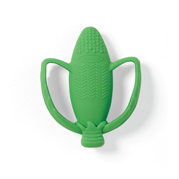 Infantino Lil Nibbles Textured Silicone Teether - Peas (0m+)