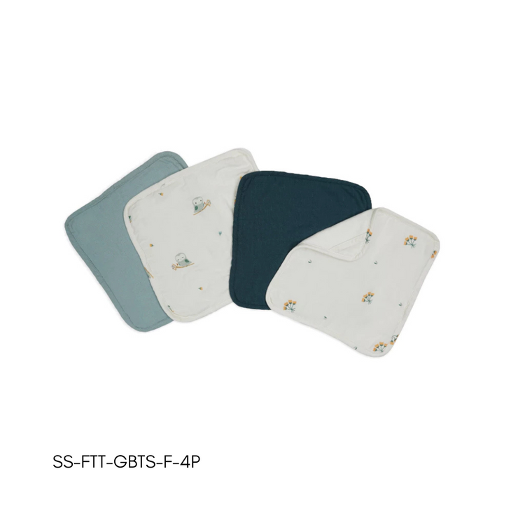 Tencel Organic Cotton Face Terry Towel 100% Tencel (10" x 10") (4pk)