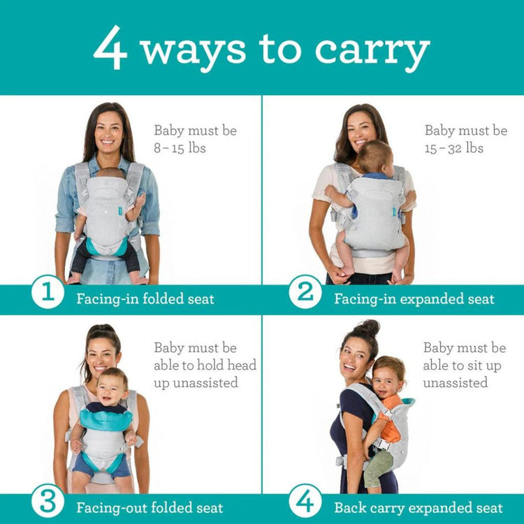 Infantino 300079 Flip 4-In-1 Light & Airy Convertible Carrier (3.6kg-15kg)
