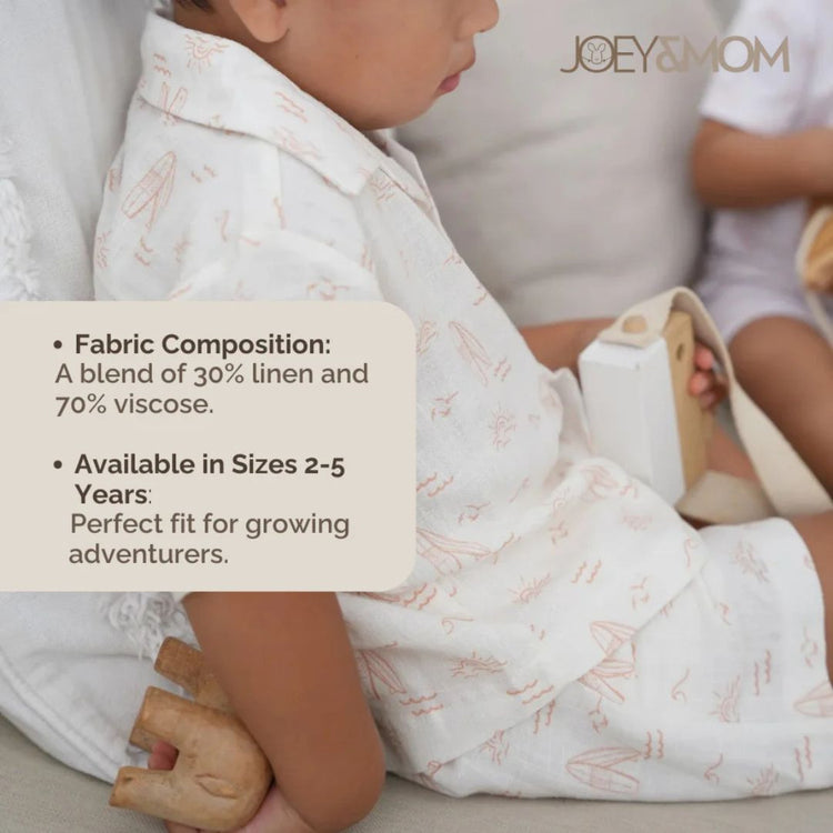 Joey & Mom Coastal Collection Kids Linen Wear for Boys & Girls | Eczema Friendly Fit