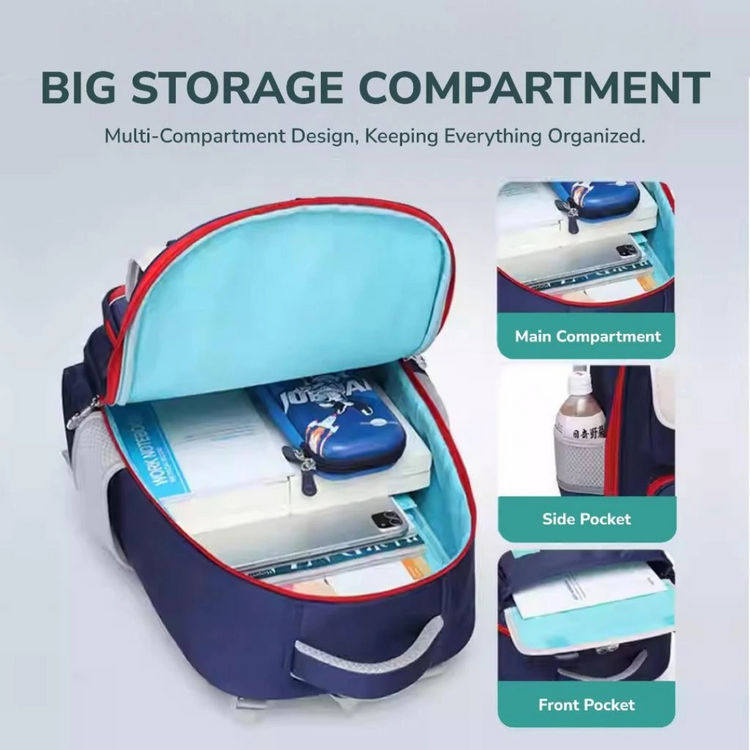 binbes® by Sun Eight Matez Ergonomic Spine Protection Primary School Bag with FLOATECH™