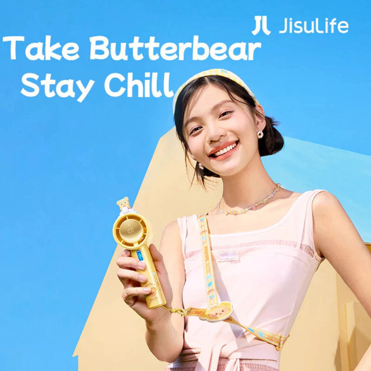 [JisuLife x Butterbear] JisuLife Handheld Fan Pro1 (5000mAh) - Butterbear | Limited Edition | 100 Speed | Turbo Wind | Fast Charge | Gift Box