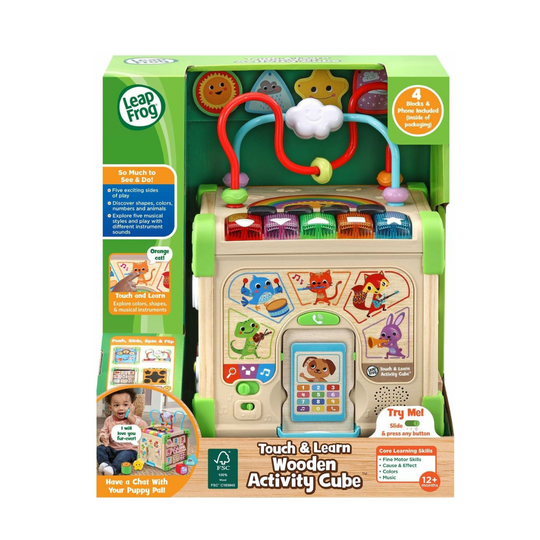 LeapFrog Touch and Learn Wooden Activity Cube 12m+