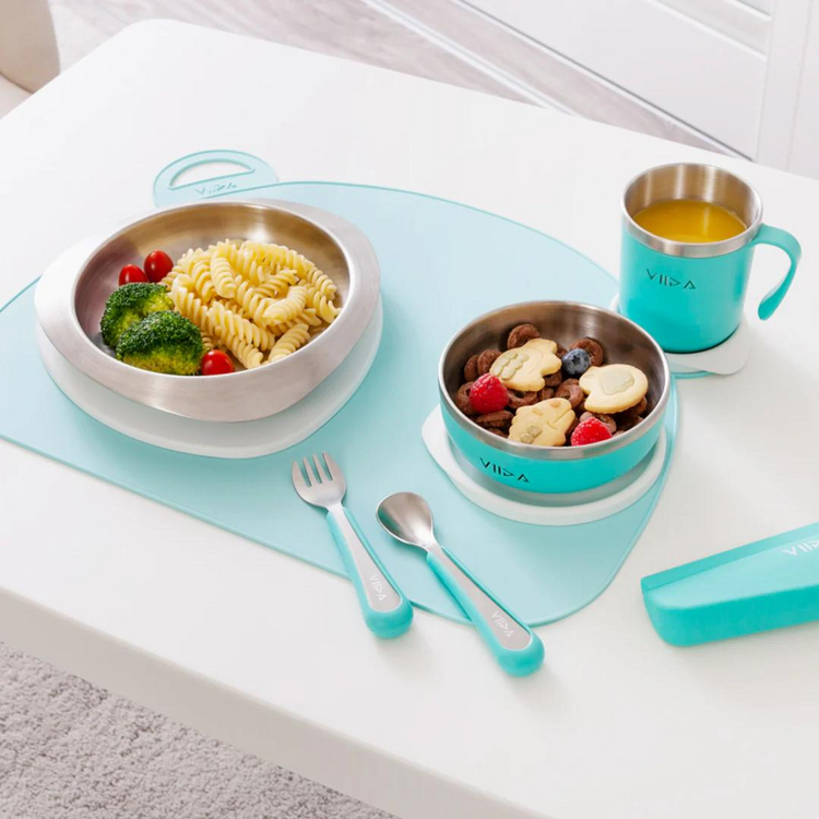 Viida Soufflé Antibacterial Stainless Steel Kids Tableware Set
