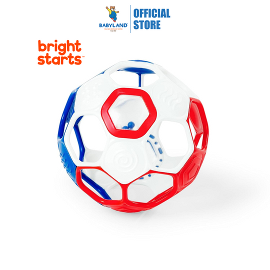 Bright Starts Oball Grippin' Goals Rattle Ball - Red, White & Blue (0m+)