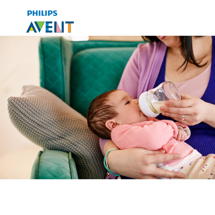 Philips Avent Natural Pure Glass Baby Bottle 0m+ (4oz/120ml)