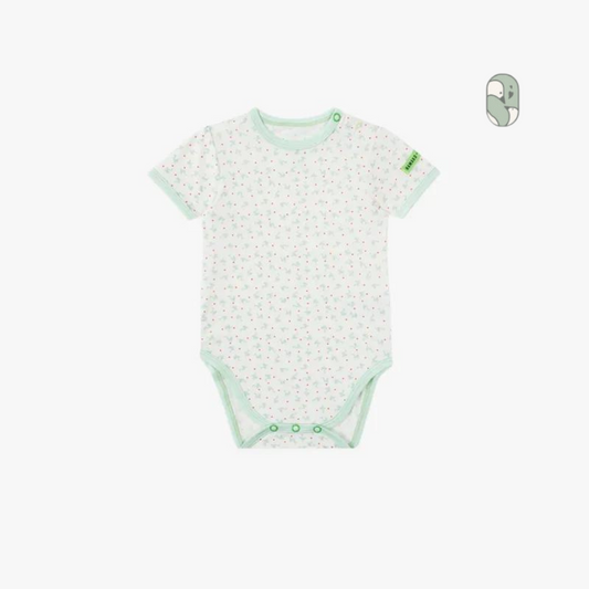 Hamako Tencel Baby Round Neck Bodysuit - Water Goose