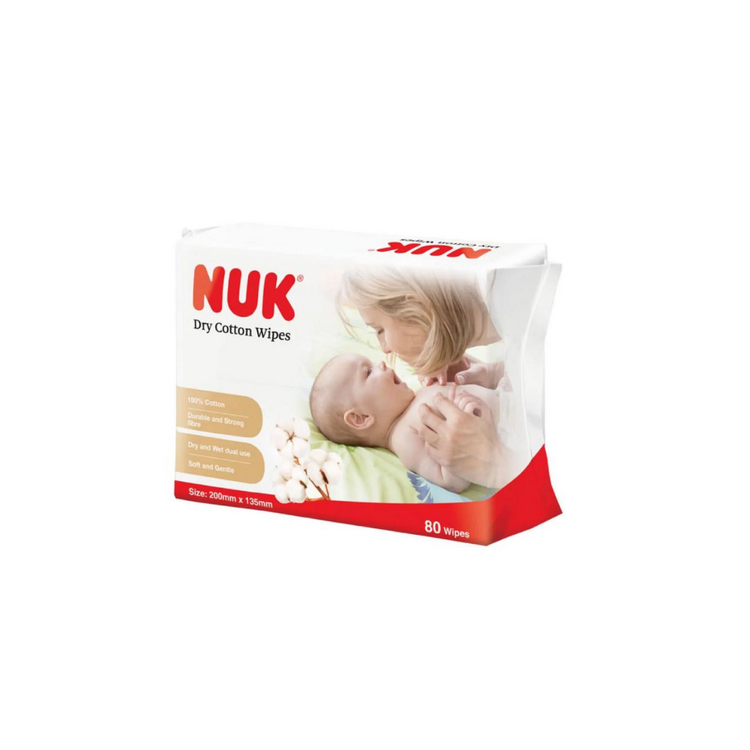 Nuk Dry Cotton Wipes (80 pieces per pack)