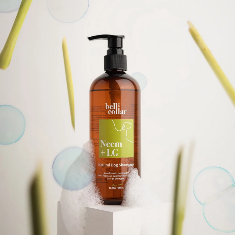 Bell & Collar Neem + Lemongrass natural pet shampoo 350ml : Anti-bacterial and soothes irritated skin.