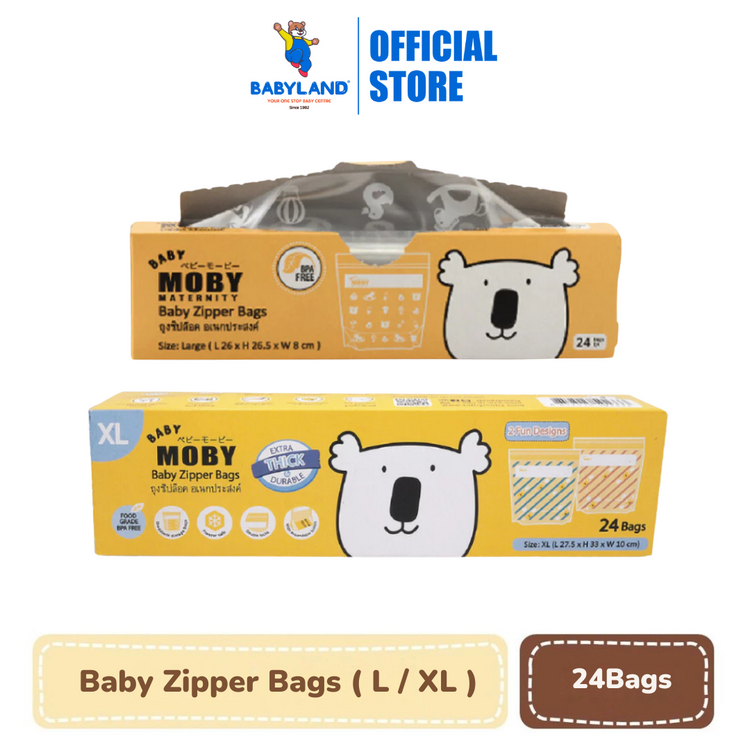 Baby Moby Zipper Bags (24Bags)