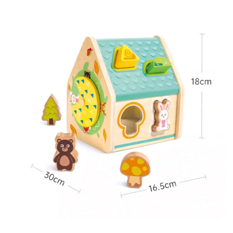 Hape 0515 Critter House Shape Sorter Suitable for Age 2-4 years