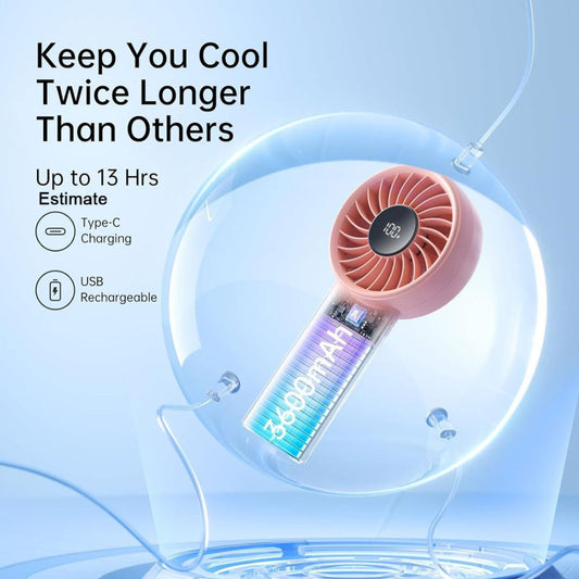 JisuLife Handheld Fan Life4 (3600mAh) | 13H | LED Display | 5 Gears | Desktop | Portable | Strong Wind