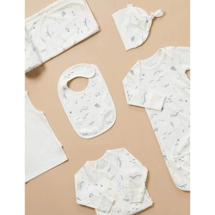 Purebaby Organic Newborn Hospital Pack - Vanilla Nautical
