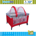 Bumble Bee 2 Levels Bassinet Playpen/Playard/Travel Cot - Classic Red