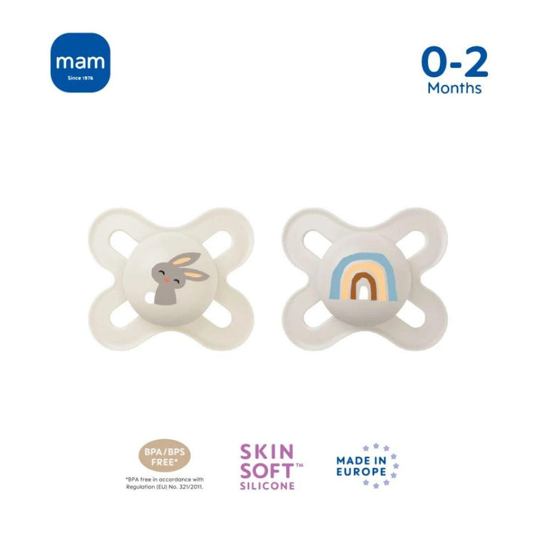 MAM Original Start Silicone Soother (0-2m) set of 2