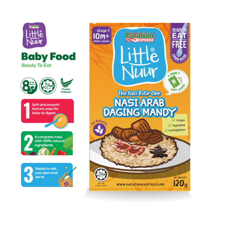 Eatalian Express Little Nuur Baby Food Stage 3 (10m+) | Makanan Bayi untuk 10 bulan ke atas