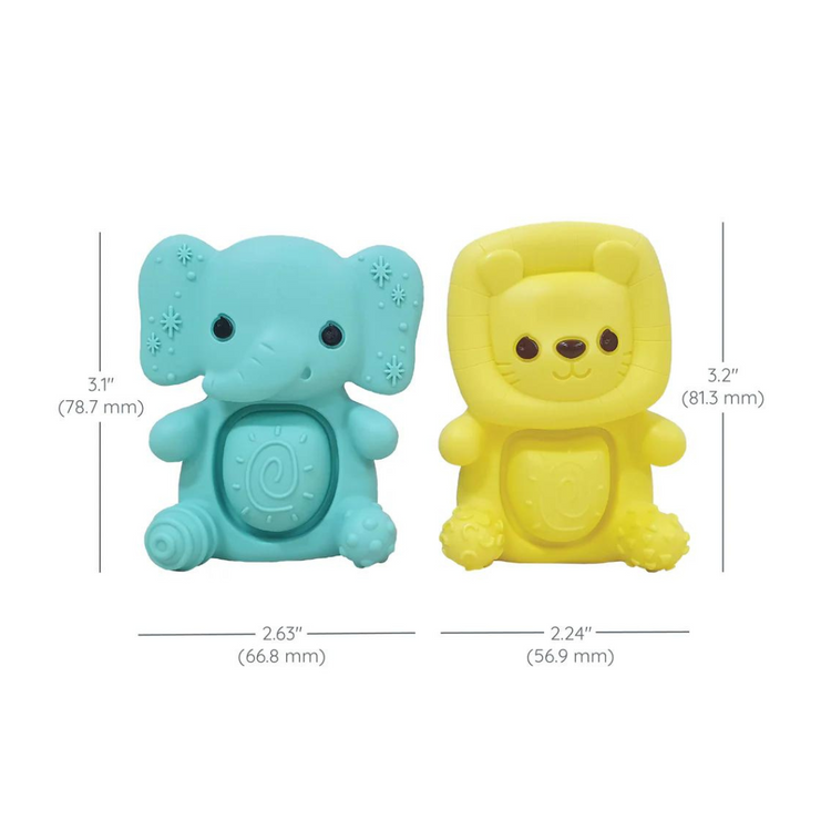 Infantino Teethimal Pop Pals Elephant & Lion (0m+)