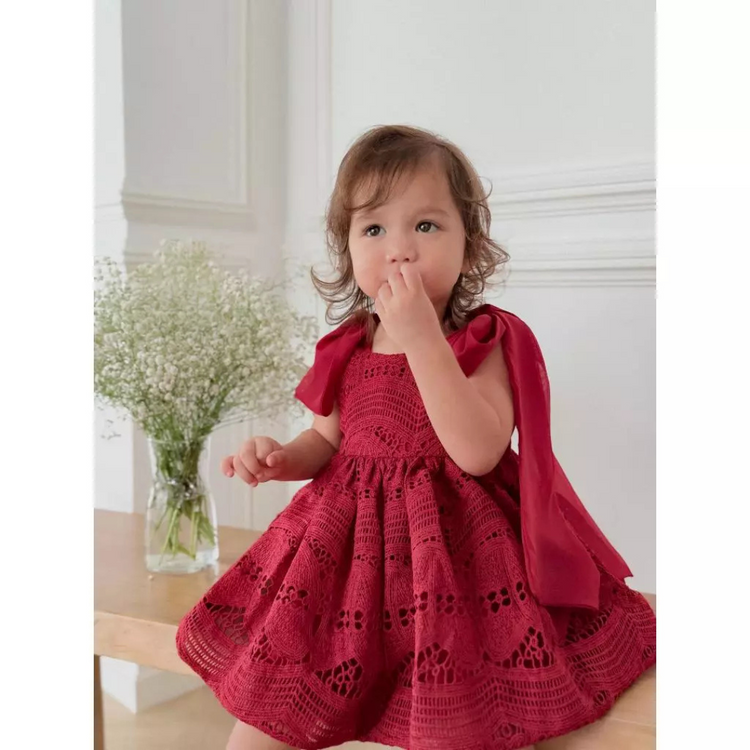 Hatch Australia Scarlet Lace Dress - Red