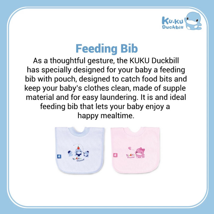 Kuku Duckbill Pullover Bib - Blue (KU2229)