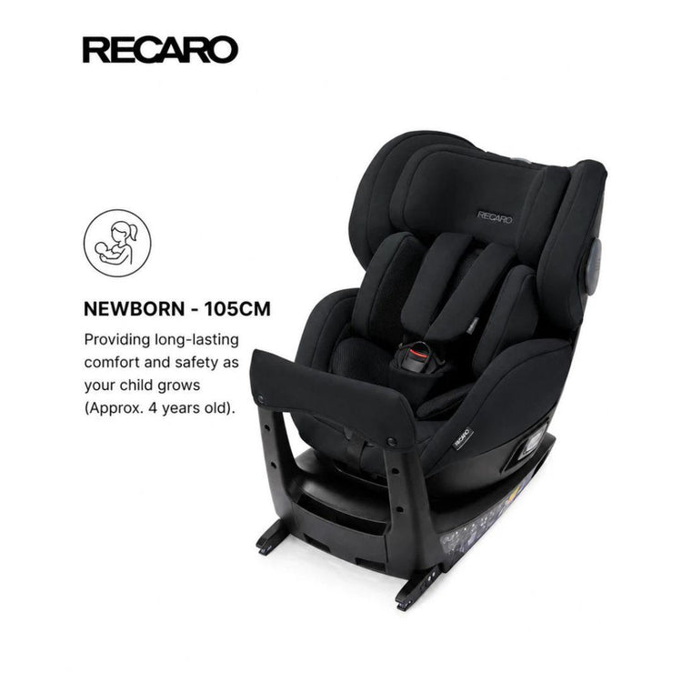 Recaro Salia Newborn 360 Rotation Isofix Car Seat - Prime Mat Black (0-18kg | Newborn -105cm | ECE R129)
