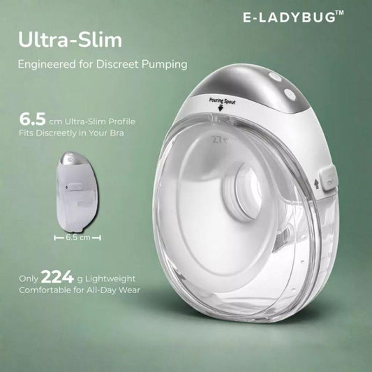Haakaa E-Ladybug Wearable Electric Breast Pump 2pcs - Slim Silent 12 Suction Level Hands-Free
