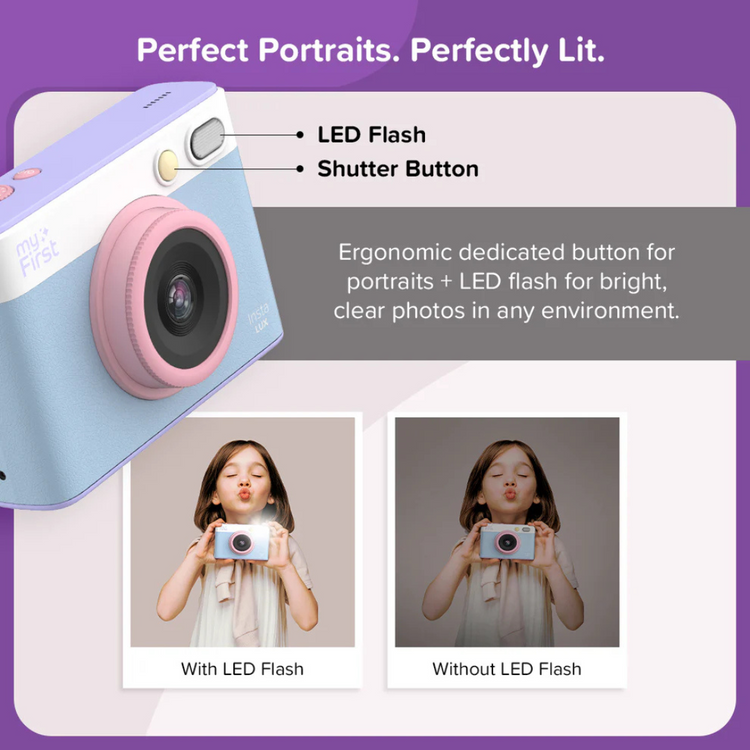 myFirst Camera Insta Lux | New 5MP Colored Instant Print Camera with Built-in WiFi