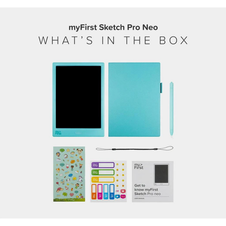myFirst Sketch Pro NEO Color LCD Sketch Pad Digital Writing Tablet/Drawing/Sketch Pad (10") [Free Leather Case]