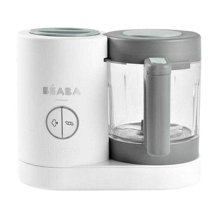 Beaba Babycook Neo Baby Food Processor - White Grey | Homemade Nutritious Healthy Food Steams, Blends, Defrosts and Reheats in 15mins