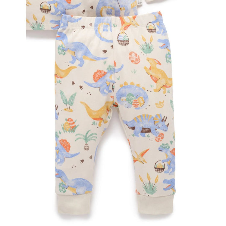 Purebaby Organic Pyjama Set - Easter Dino Dash Print