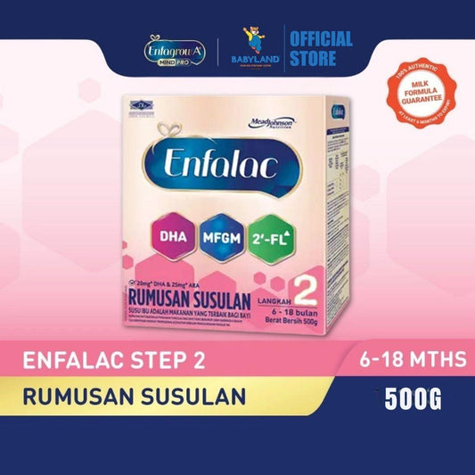 Enfalac Step 2 (6-18Mths) Follow Up Formula Milk Powder (500g)