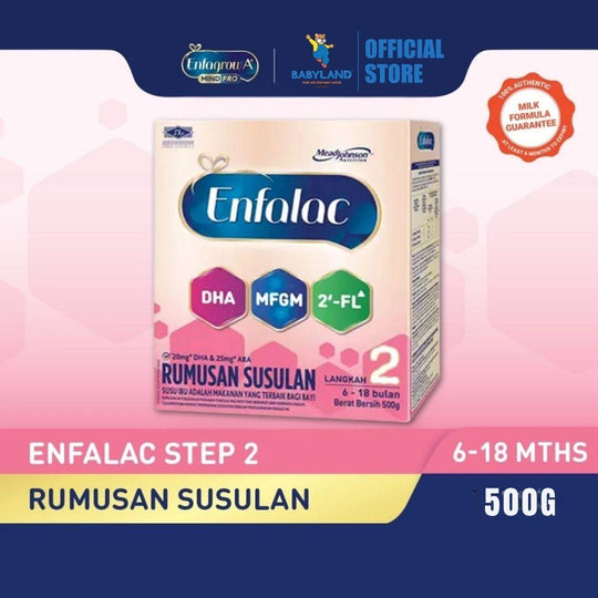 Enfalac Step 2 (6-18Mths) Follow Up Formula Milk Powder (500g)