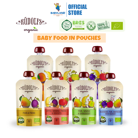 [Halal] Rudolfs Organic Premium Baby Food in Pouches (suitable: 4m+ -- 6m+)