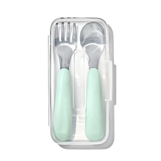 Oxo Tot On-The-Go Fork And Spoon Set with Travel Case