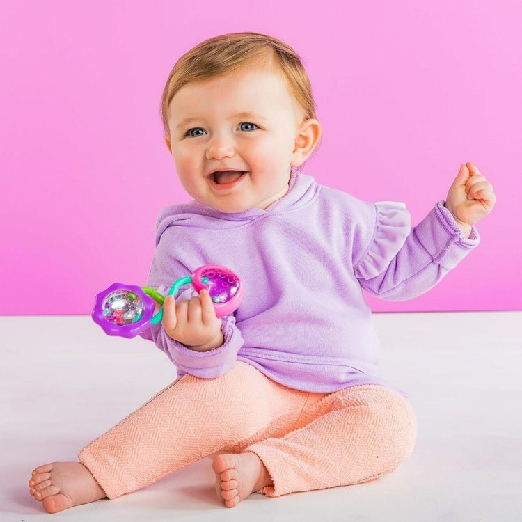 Bright Starts Rattle and Shake Barbell Toy - Pink (3m+)