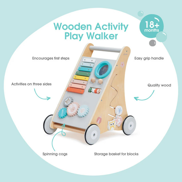 BUBBLE Wooden Activity Play Walker (18m+)