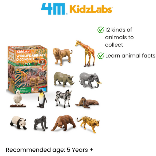 4M KidzLabs - Wildlife Animals Digging Kit (5Y+)