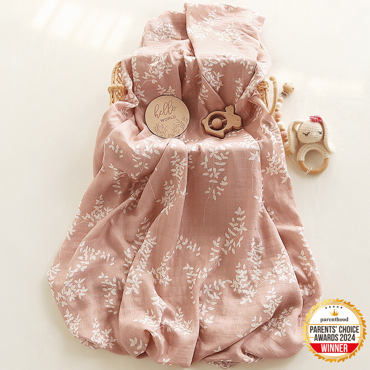 Joey & Mom Luxuriously Soft Bamboo Cotton Swaddle Bundle (3 in 1)