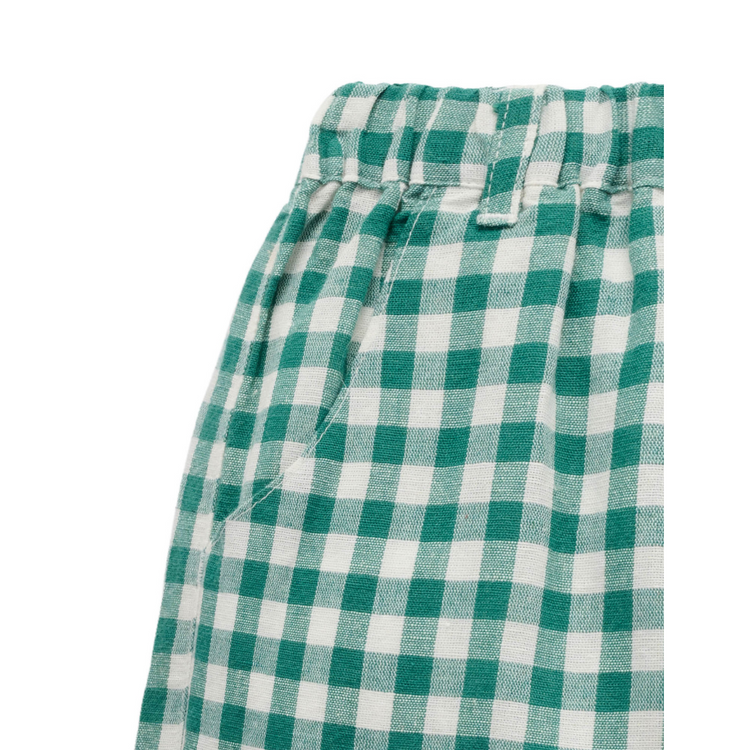 Purebaby Organic Coriander Festive Gingham Shorts