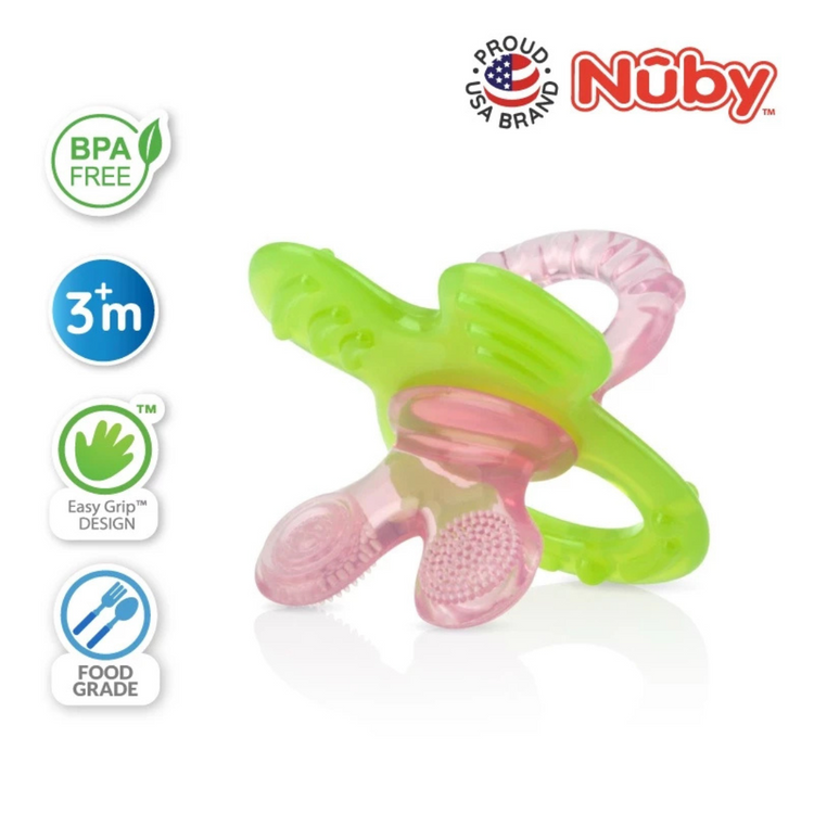 Nuby Chewbies Silicone Teether with Case (3m+) (Random Color/Shape)