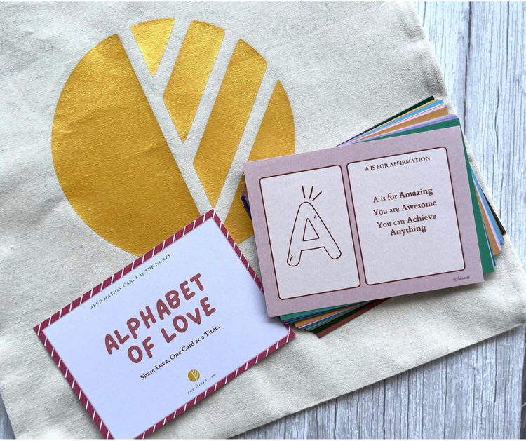 The Nurts Alpabet Affirmation Cards A6 For Kids