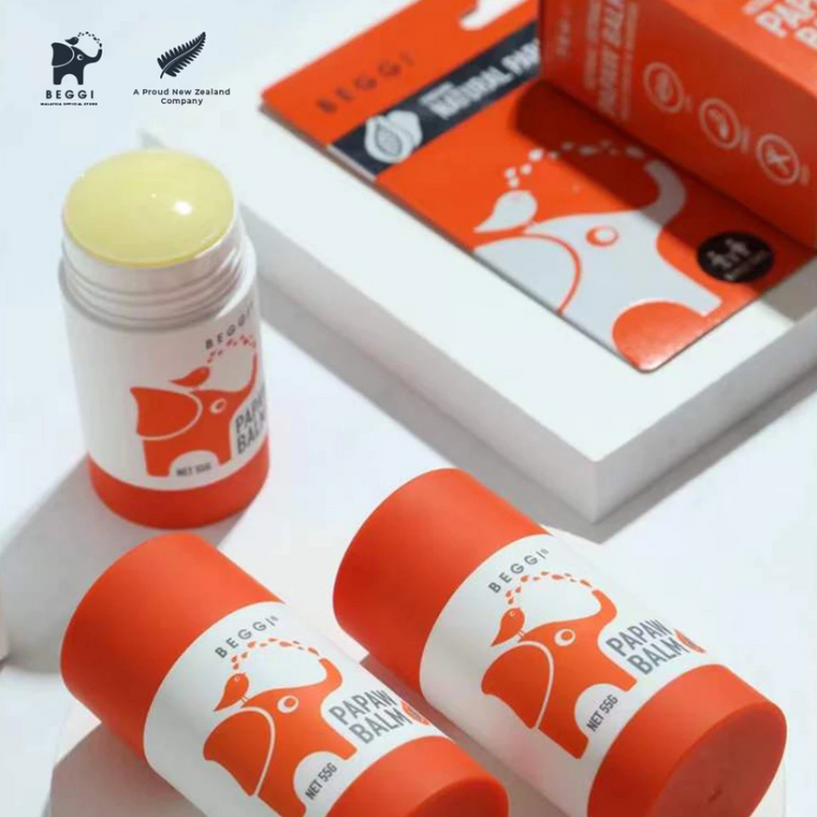 BEGGI Papaw Balm Natural Papaya Extract Moisturizer Lip Hands Body (55g)