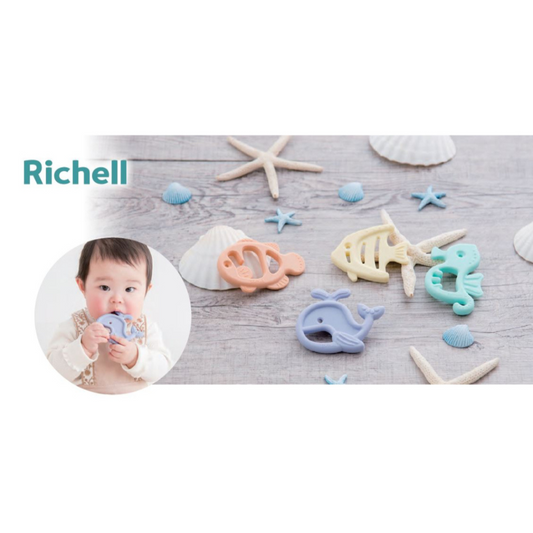 Richell Silicone Teether - 3m+ (Whale/ Clownfish/ Seahorse/ Angelfish)