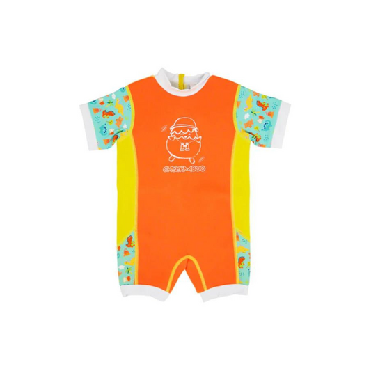 Cheekaaboo Chittybabes Baby Thermal Swimsuit UPF50+ Orange Dino